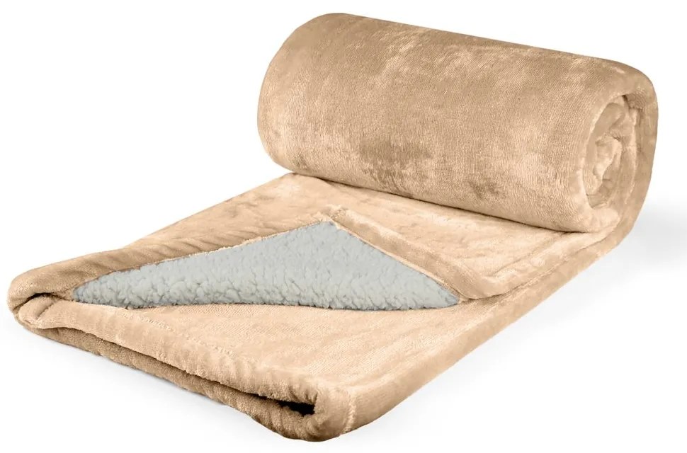 Polášek Mikroflanelová deka s barančekom - Oriešková | 150 x 200 cm