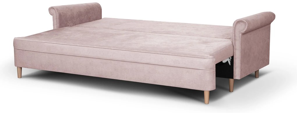 Souprava ELIA Ušák Růžová ( POHOVKA+2x KŘESLO+PODNOŽKA)