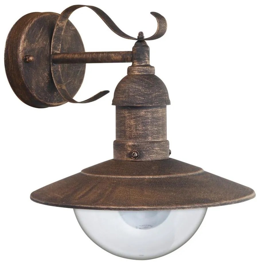 Brilagi - Vonkajšie nástenné svietidlo MOLDE 1xE27/60W/230V IP44 bronzová/patina