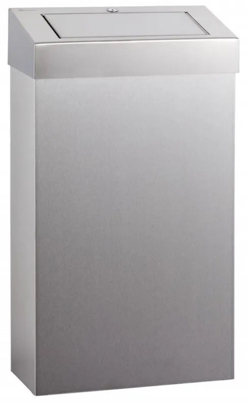 Závesný odpadkový kôš s vekom Stella II, 27 l, matný nerez