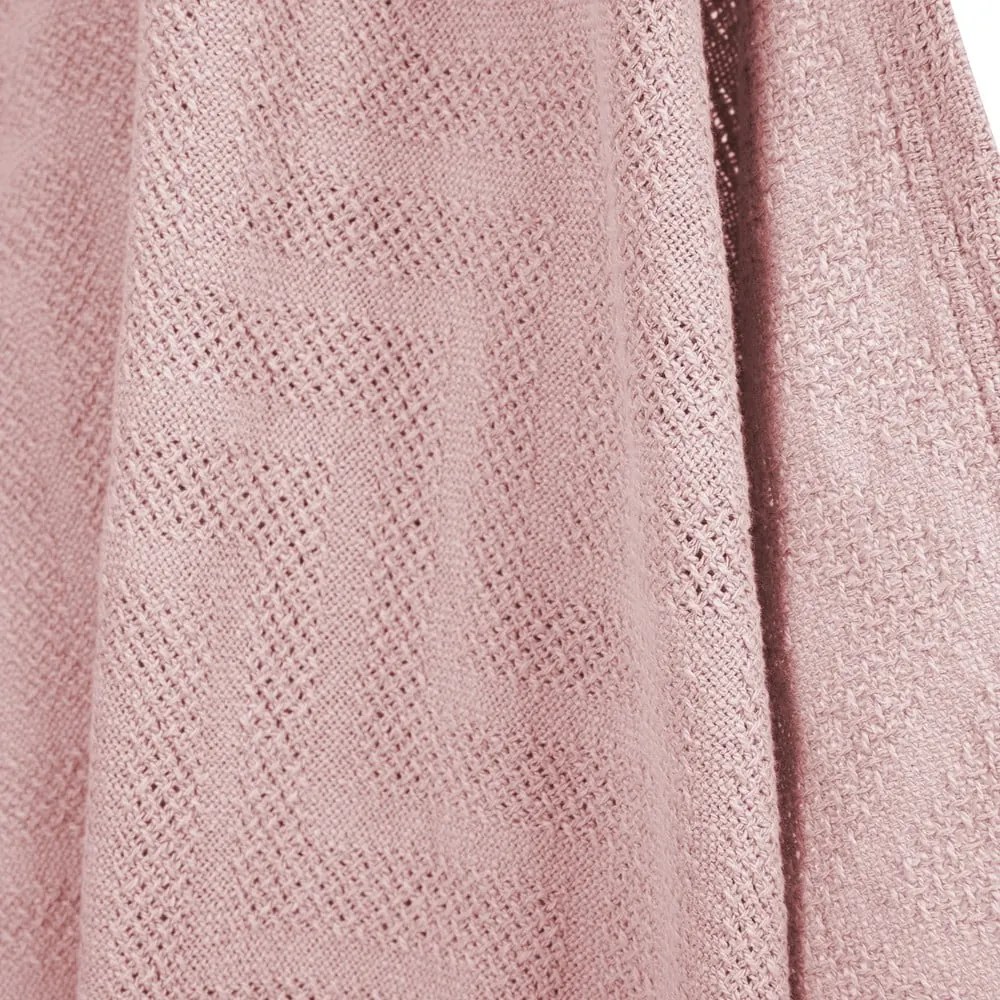 Ružová pletená detská deka z bio bavlny 80x80 cm Lil Planet – Roba