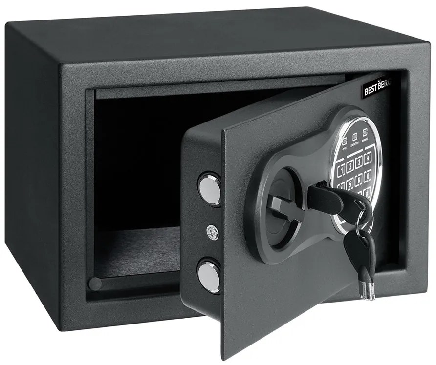 Digitálny trezor BestBerg BBSB-1C / 20 x 31 x 20 cm / čierny