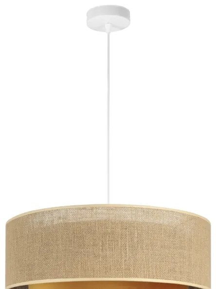 Luster na lane SARTA 1xE27/60W/230V medený/jutový