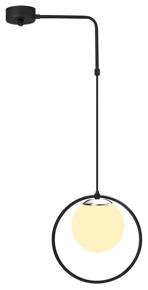 Čierne kovové závesné svietidlo Opviq lights Elpidas