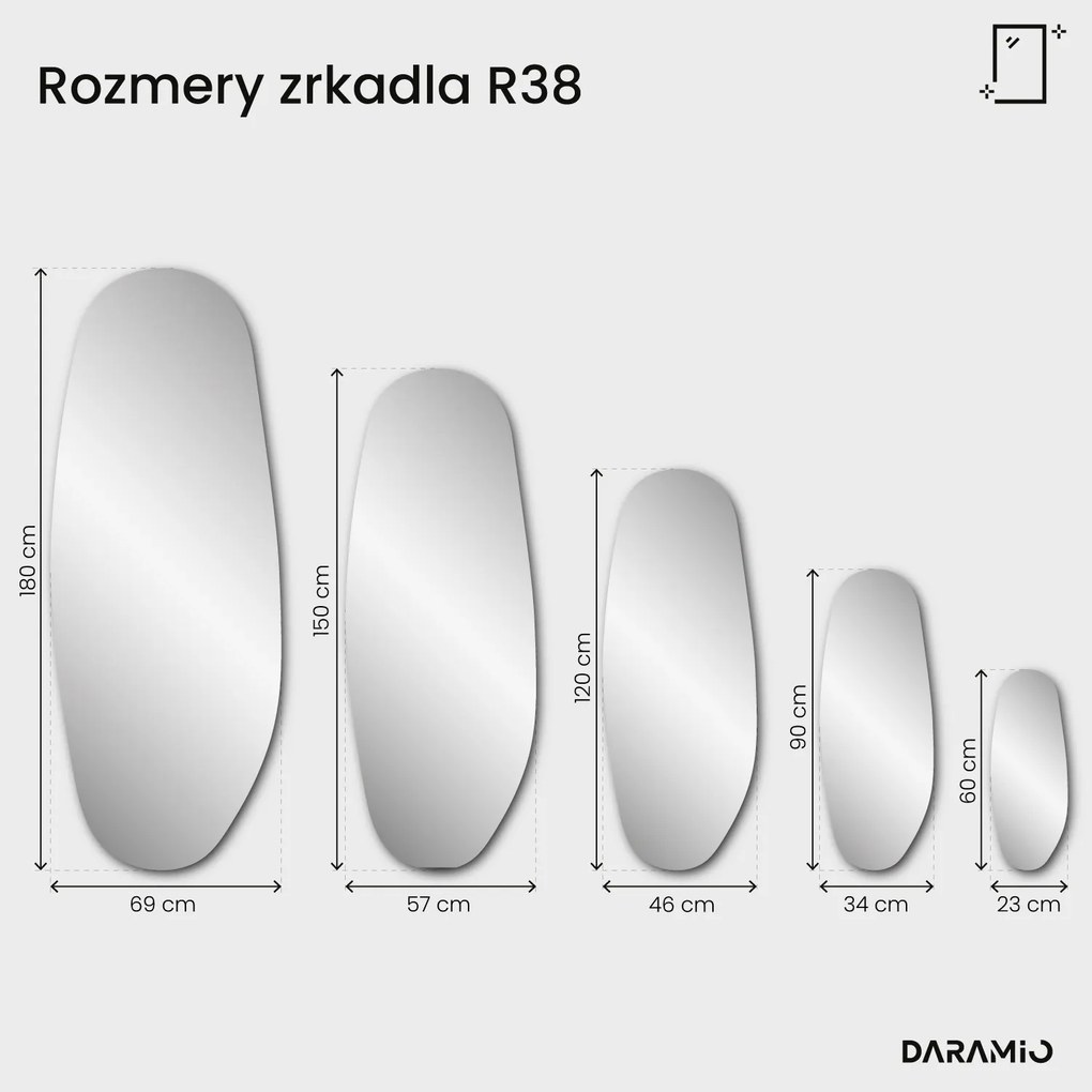 Antické zrkadlo s patinou Pure R38