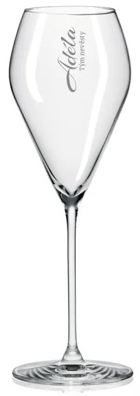 Pieskovaný pohár na prosecco Universal
