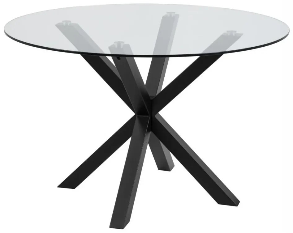 Jedálenský okrúhly stôl Heaven 119 cm číry/čierny