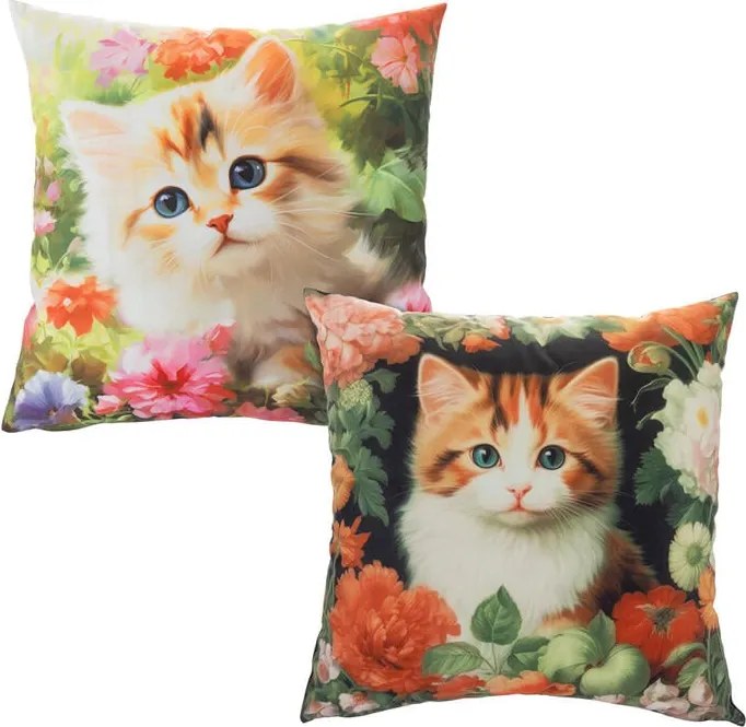 Sada 2 ks obliečok na vankúšiky MAČIATKA 40 x 40 cm
