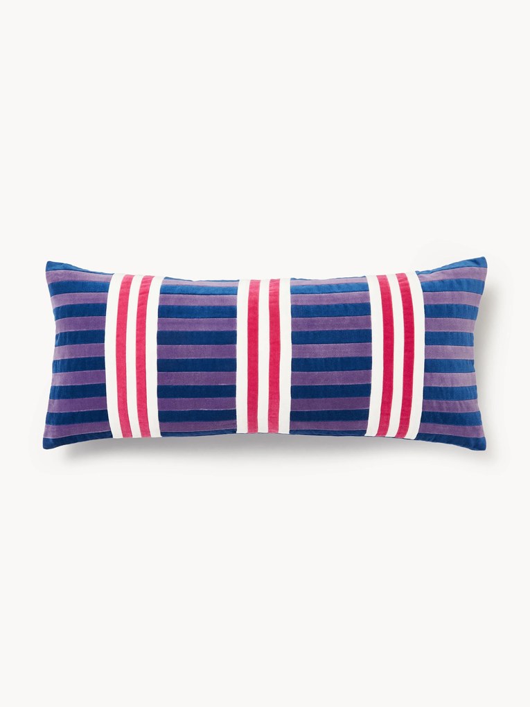 Zamatový patchwork poťah na vankúš Tete