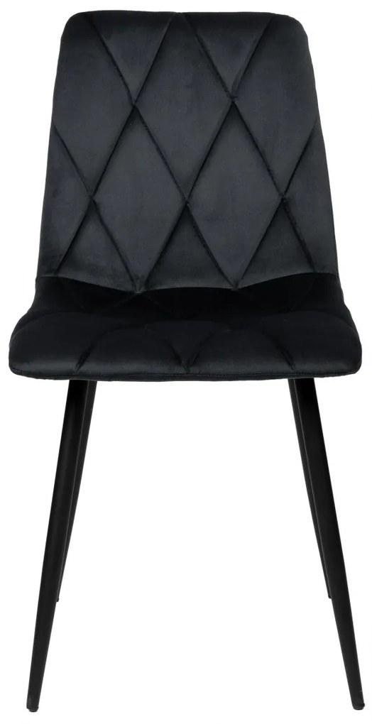 Čalúnená jedálenská stolička MADISON zamat čierna