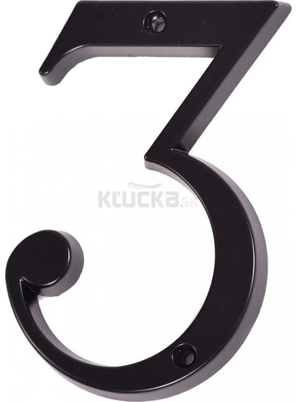 Číslo " 3 " čierne 120mm