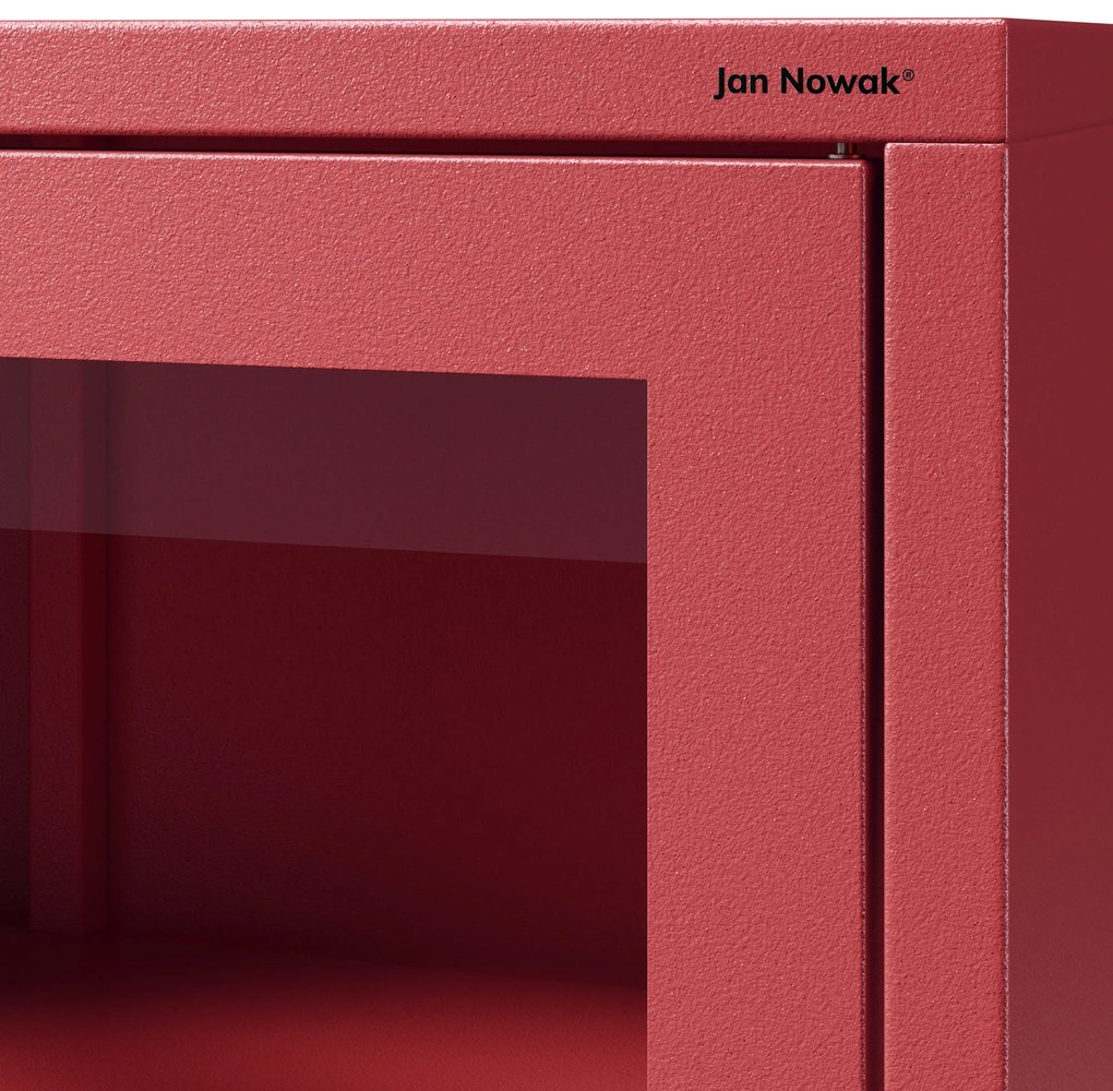 Vitrína GINA, 800 x 1015 x 400 mm, Modern: červená farba