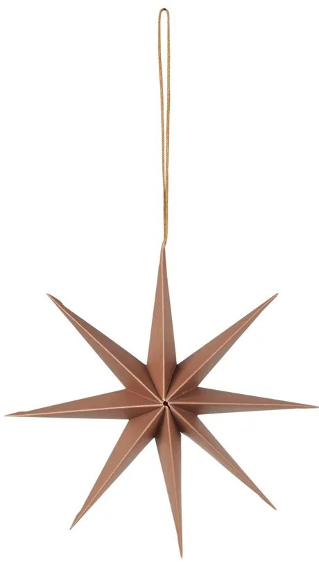 Broste Papierová hviezda na zavesenie "STAR S" 15 cm, medená