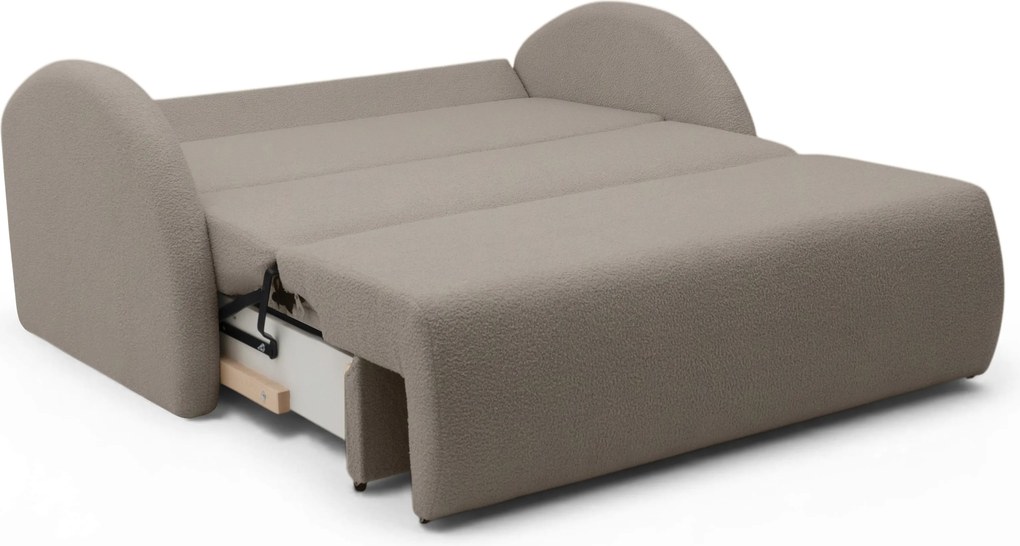 Rozkladacia pohovka Nubi trojmiestna 140 cm s úložným priestorom - béžový boucle Quelle 16