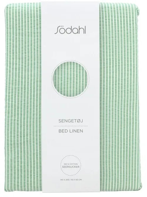 Svetlozelené bavlnené obliečky na jednolôžko/predĺžené 140x220 cm Cheerful – Södahl