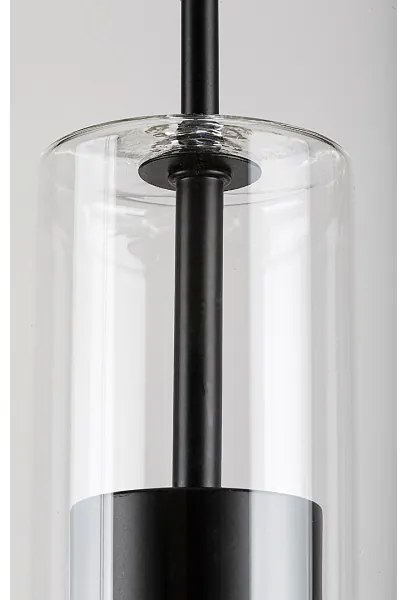 Rabalux 72047 - Luster na lanku KALEVI 1xGU10/50W/230V číra/čierna