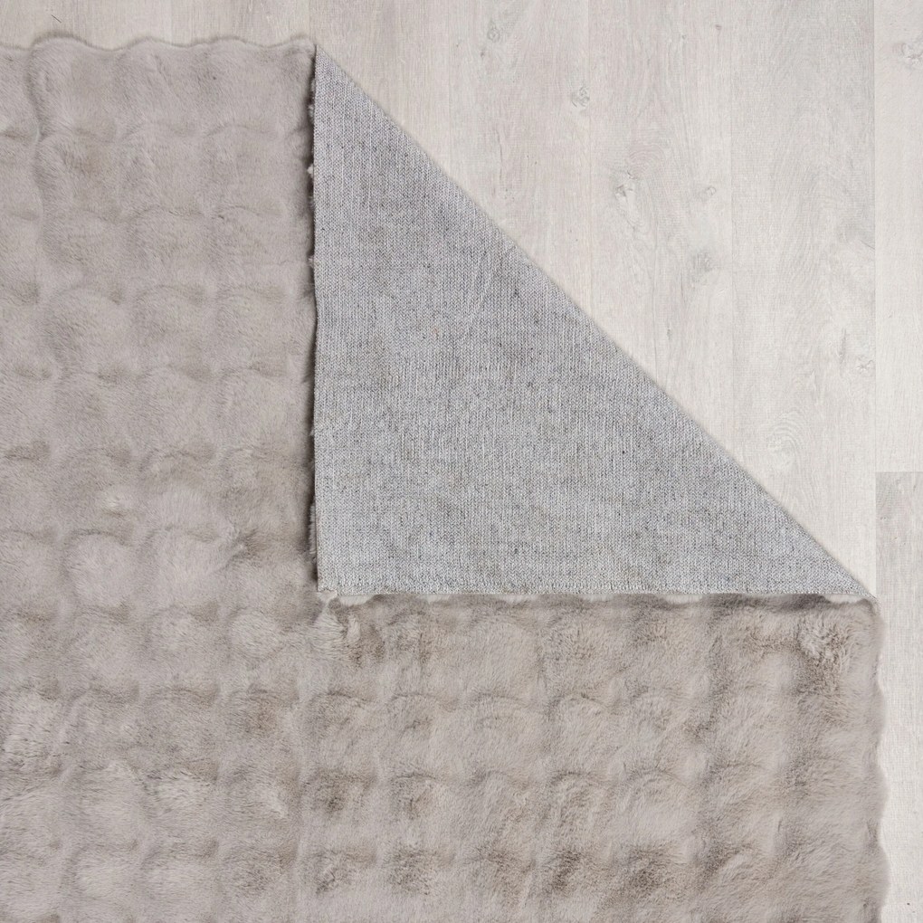 Kusový koberec Waffle Faux Fur Grey, 180x290, šedá, obývacia izba, Flair Rugs