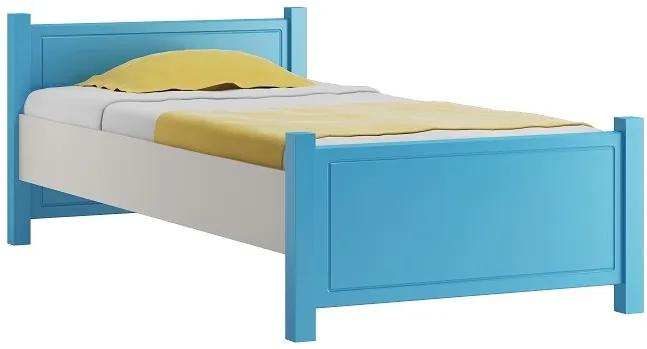 Detská posteľ: Biela - fialová 70x160cm