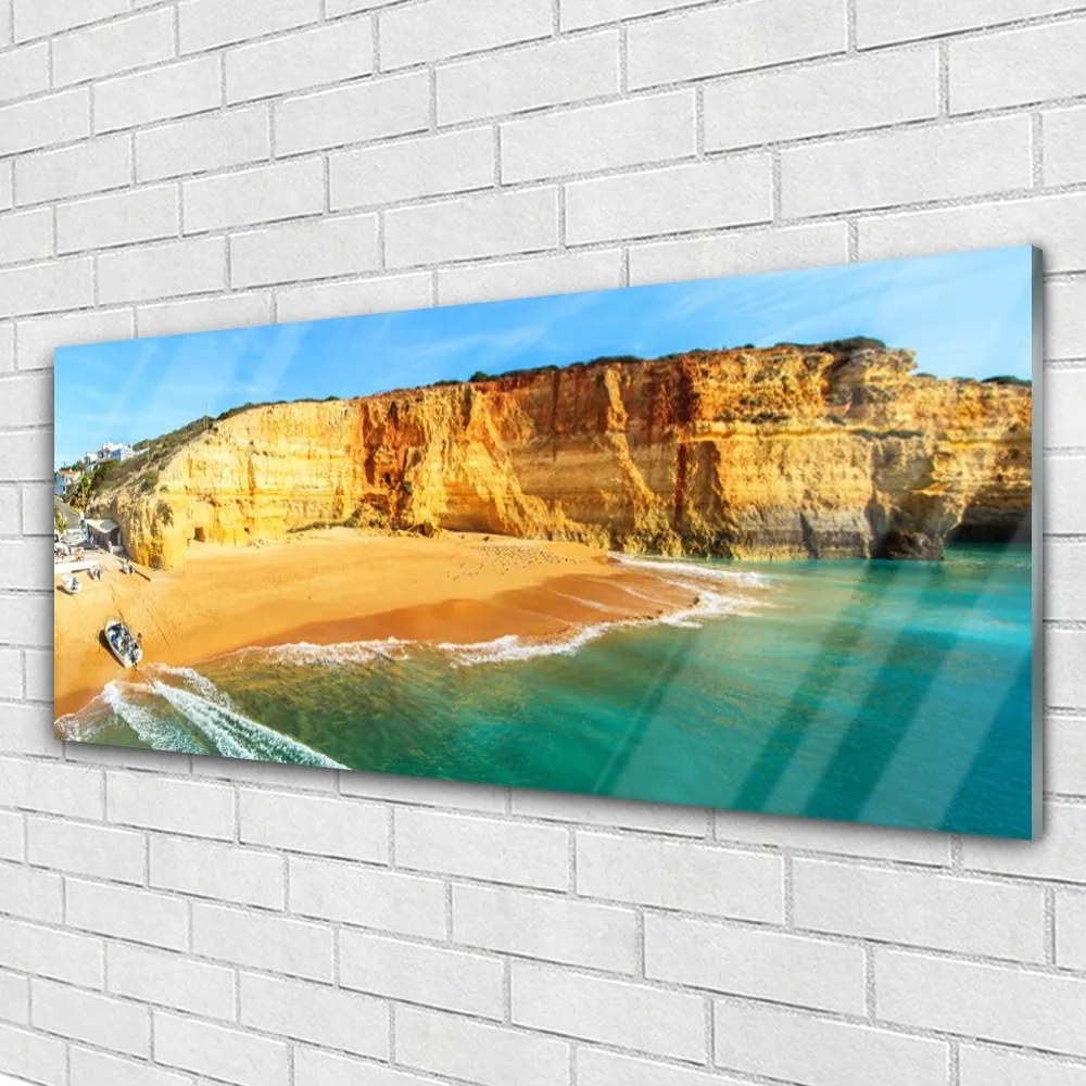Obraz na akrylátovom skle Záliv krajina 125x50 cm
