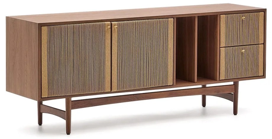 Hnedá nízka komoda v dekore orecha 180x73 cm Elan – Kave Home