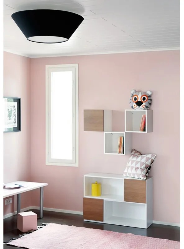 LND Design Lampa Halo 70cm LCF070, stropná, čierna