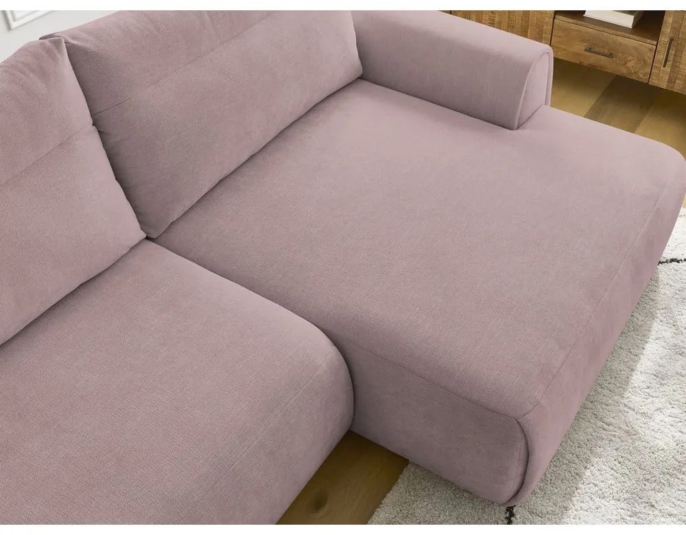 Svetloružová rohová pohovka Aden – Bobochic Paris