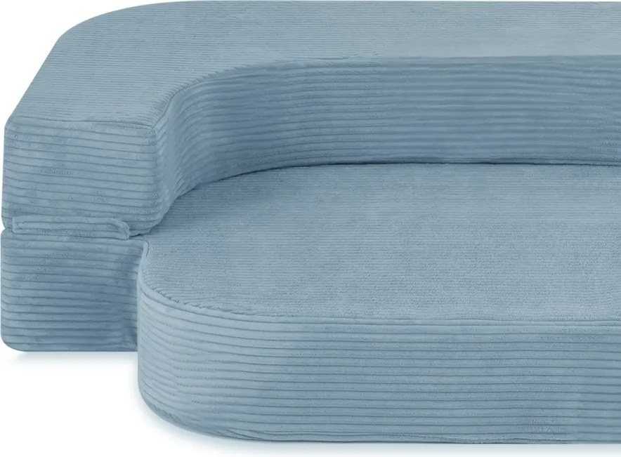 Rozkladacia detská pohovka  - modrá, prémiový menčester