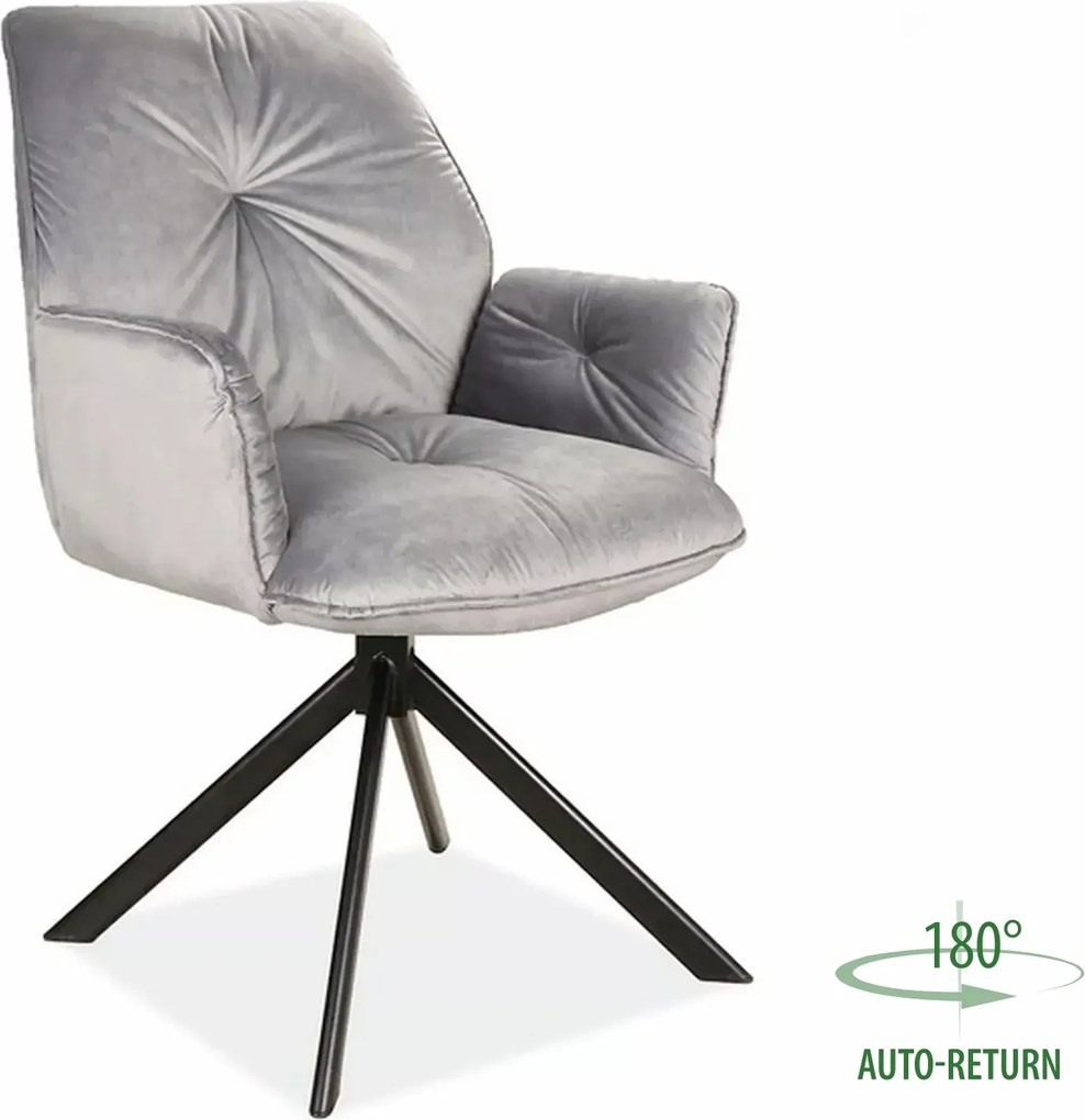 SI Boogie II Velvet stolička sivý