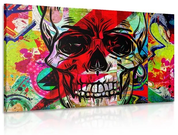 Obraz lebka v graffiti  prevedení