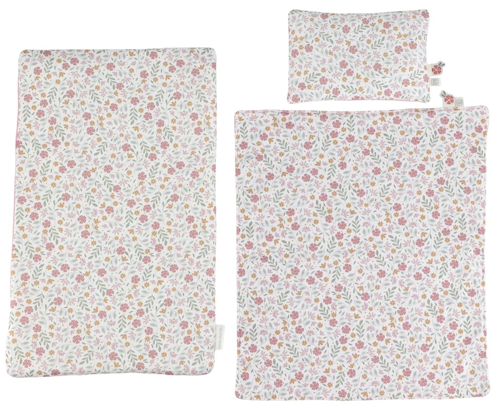 Postieľka pre bábiky drevená s perinkou Pink
