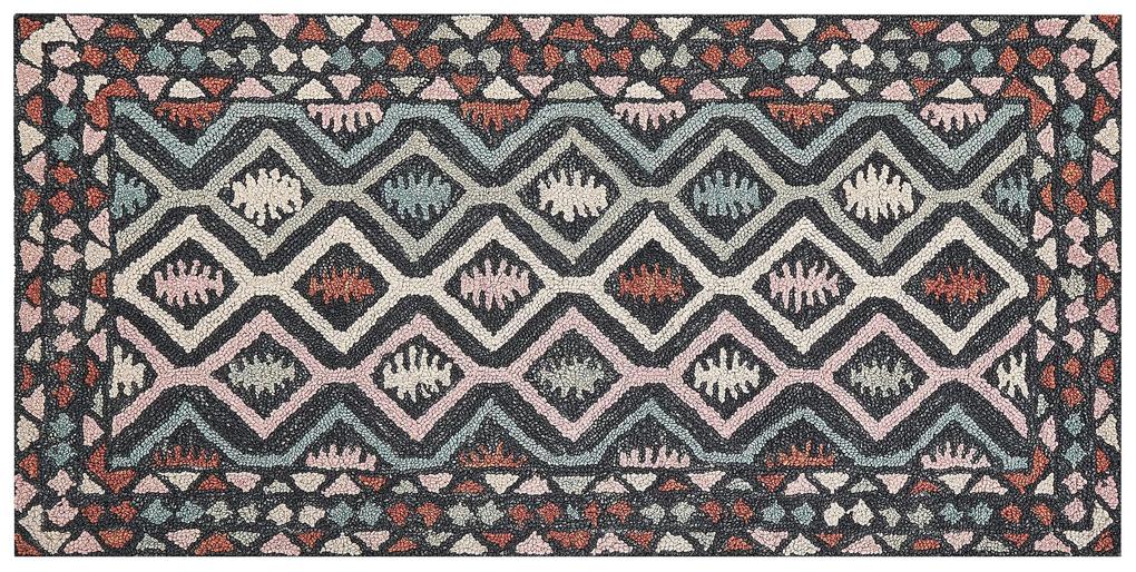Vlnený koberec 80 x 150 cm viacfarebný HAYMANA Beliani