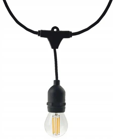 BERGE Záhradná girlanda 15m + 16x 1W LED žiarovka