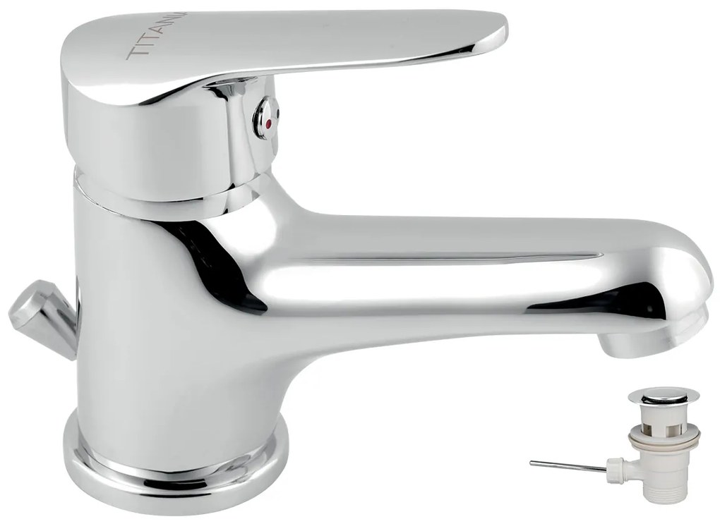 Novaservis Titania Iris New, umývadlová batéria s odpadovou súpravou, chrómová, 94401,0