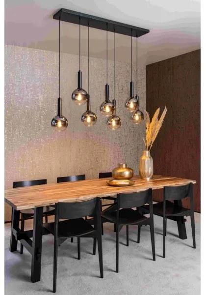 Lucide 45402/07/30 - Luster na lanku MARIUS 7xE27/40W/230V čierna