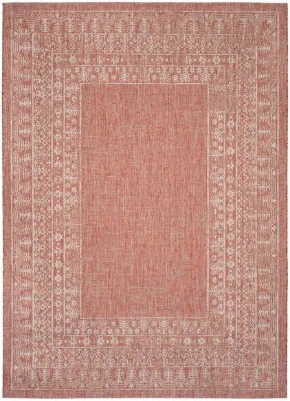 Červeno-béžový koberec vhodný aj do exteriéru Safavieh Marea, 160 x 231 cm