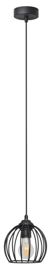 Luster na lanku MERCURE 1xE27/15W/230V pr. 16 cm čierna
