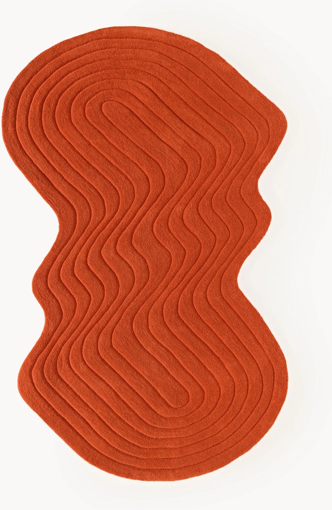 Ručne tuftovaný vlnený koberec v organickom tvare Aliza