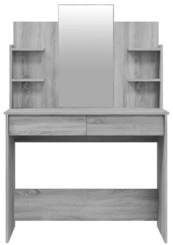 vidaXL Sada toaletného stolíka sivý dub sonoma 96x40x142 cm-