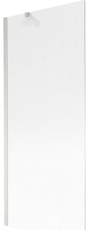 Mexen Next, 1-krídlová vaňová zástena 80 x 150 cm, 6mm sklo Ribs, oceľová, 895-080-000-00-09-97