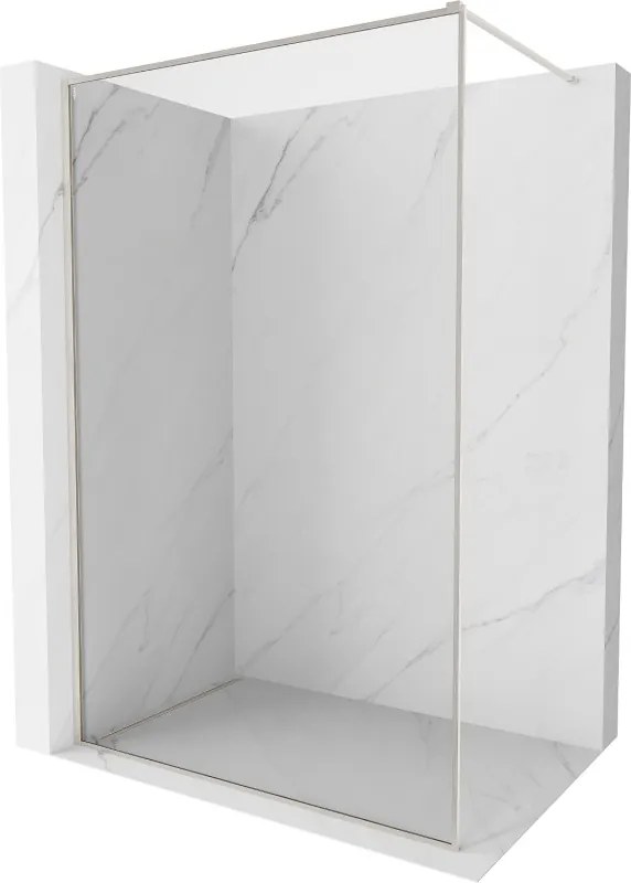 Mexen, Mexen Kioto-XF sprchová stena s rámom 60 x 202 cm, priehľadná 10 mm, matný nikel - 800-060-104-97-00-X