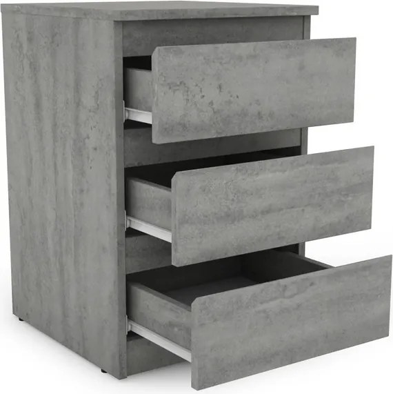 Skrinka/vysoký nočný stolík Carlos 403S, šedý beton