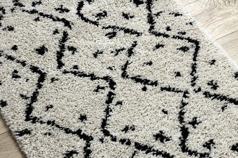 Dywany Łuszczów, Koberec behúň Berber Tetuan B751 cream, 60x200, biela, obývacia izba