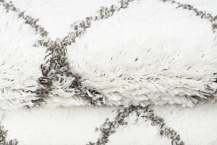 TA Koberec F128A KRÉMOVÁ/TMAVOSIVÁ BOHO Rozmer: 100x400 cm