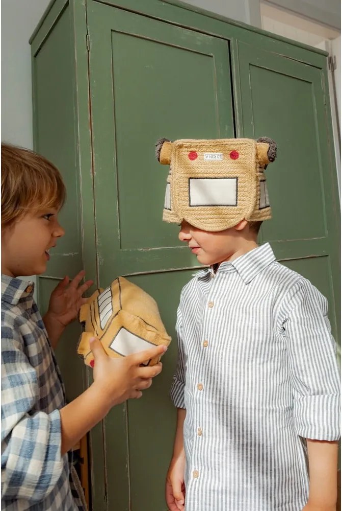 Okrovožltý látkový detský kôš na hračky 22x19x15 cm School Bus – Lorena Canals