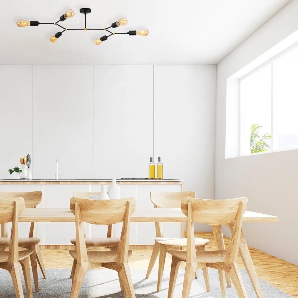 Čierne stropné svietidlo 48x95 cm Sparrow – Opviq lights