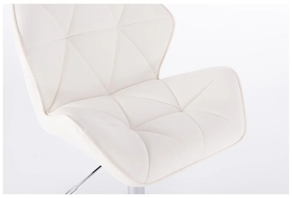 LuxuryForm DESIGN Stolička MILANO na zlatom kríži - biela