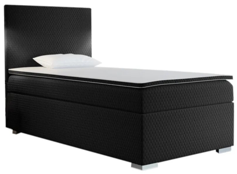 Čalúnená posteľ boxspring RENATA + topper - sawana pik honey 05 / pravá / 80x200