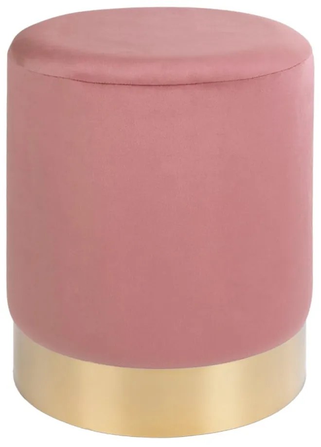 Ružový puf House Nordic Gamby, ø 34 cm