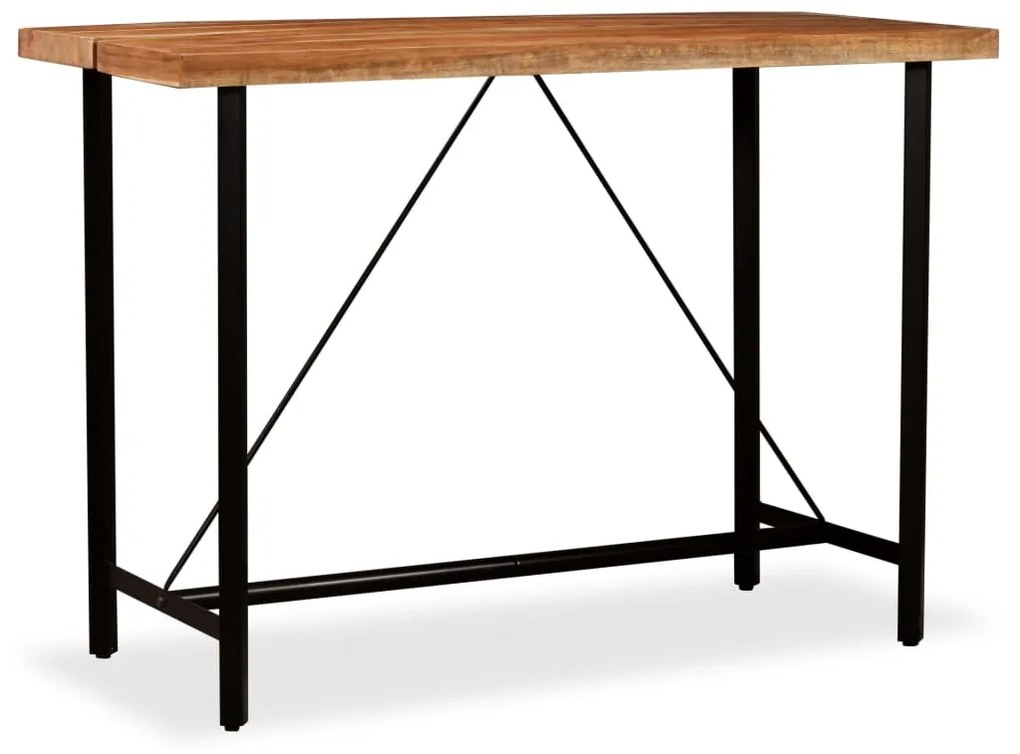 vidaXL Barový stolík, akáciový masív 150x70x107 cm