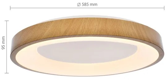 Brilagi - stmievateľné LED svietidlo DORIA LED/60W/230V 3000-6500K priemer 60 cm + diaľkové ovládanie